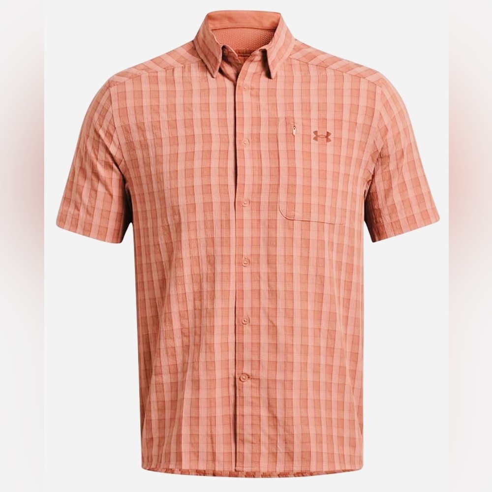 NWT! Under Armour Men's Drift Tide 2.0 Plaid Short-Sleeve Shirt XXL